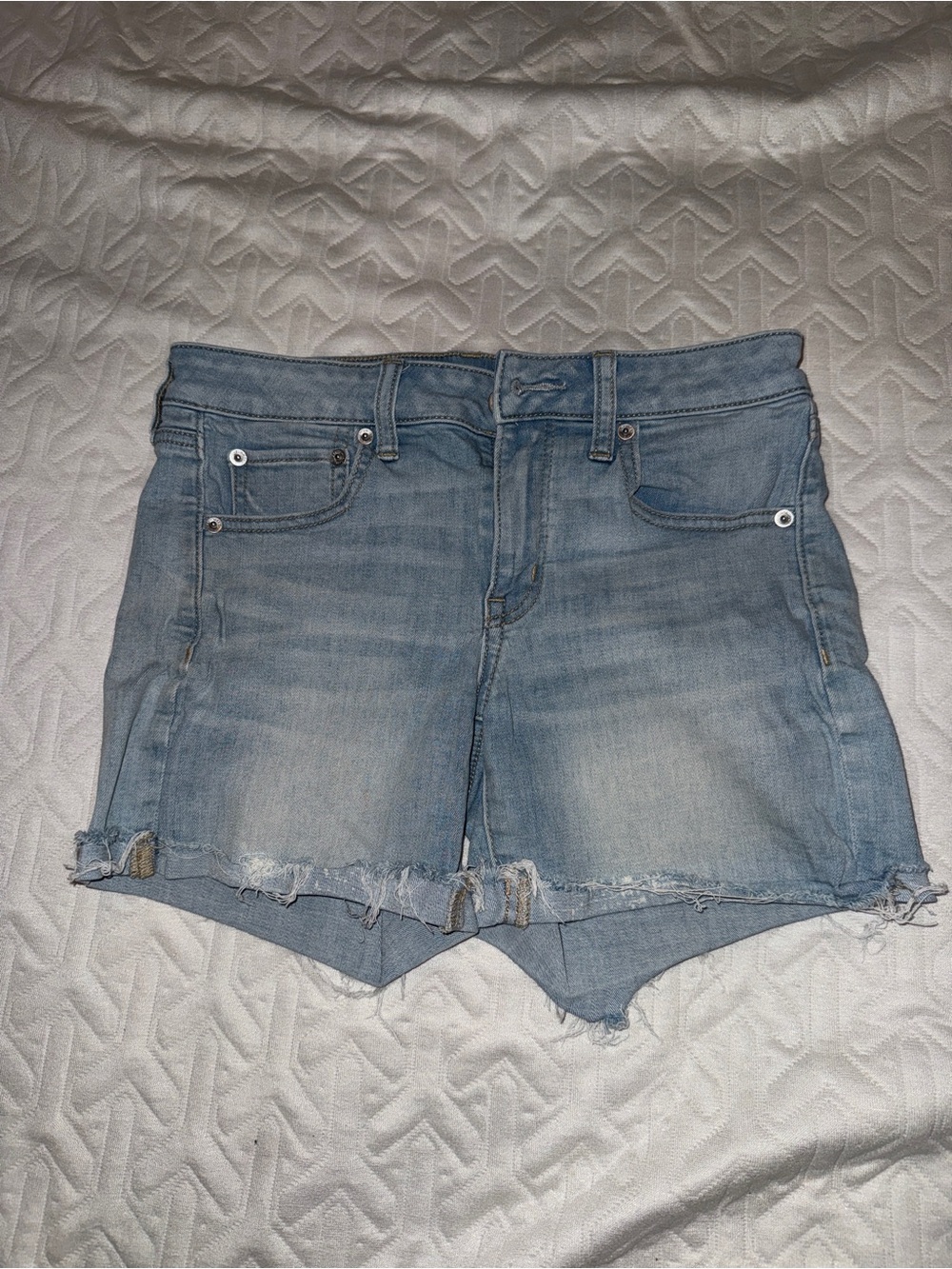 Light Blue Wash Jean Shorts